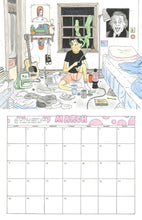 Load image into Gallery viewer, The March page of the calendar, featuring Jaxon smoking in a messy bedroom.