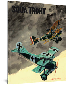Squa Tront 14 cover image, featuring two planes, one in teal and one in orange and green, against a gray sky.